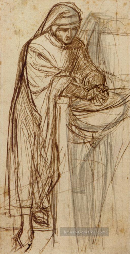 Studie für Dante Bei Verona mit einer vorläufigen Präraffaeliten Bruderschaft Dante Gabriel Rossetti Ölgemälde